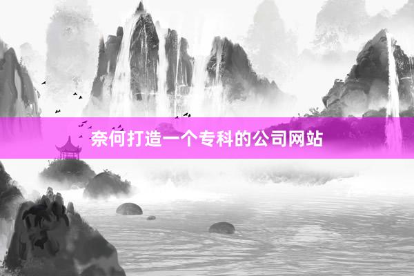 奈何打造一个专科的公司网站