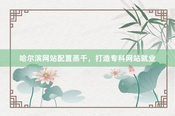 哈尔滨网站配置蒸千，打造专科网站就业